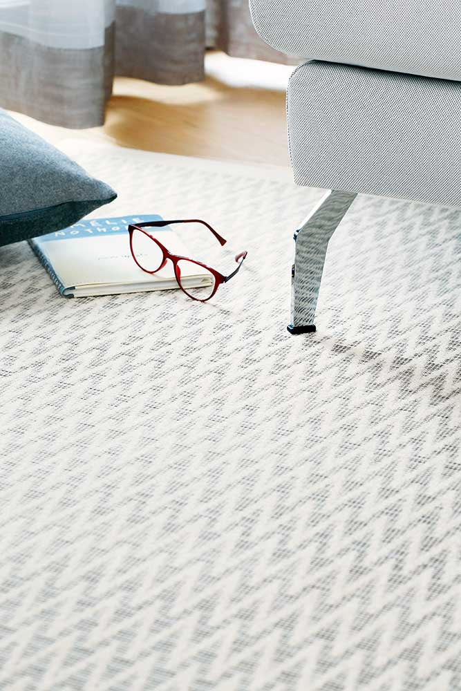 NARMA smartWeave® KISKA White Kahepoolne Šenillvaip