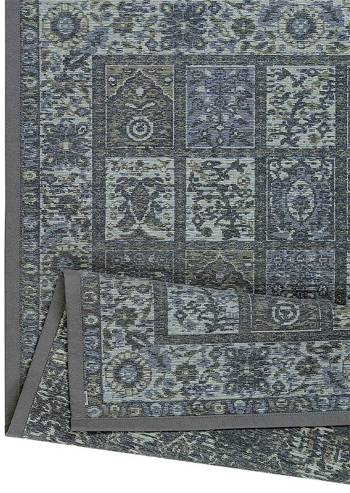 NARMA smartWeave® KALVI Grey-blue Kahepoolne Šenillvaip