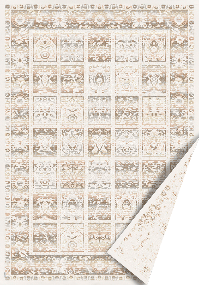 NARMA smartWeave® KALVI White Kahepoolne Šenillvaip