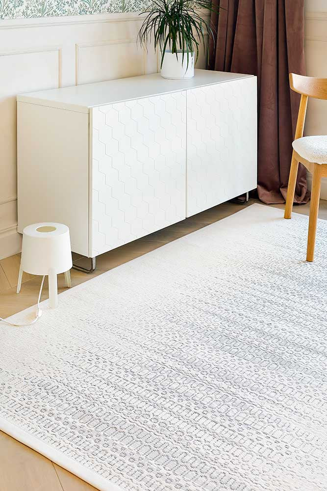 NARMA smartWeave® HANILA White Kahepoolne Šenillvaip